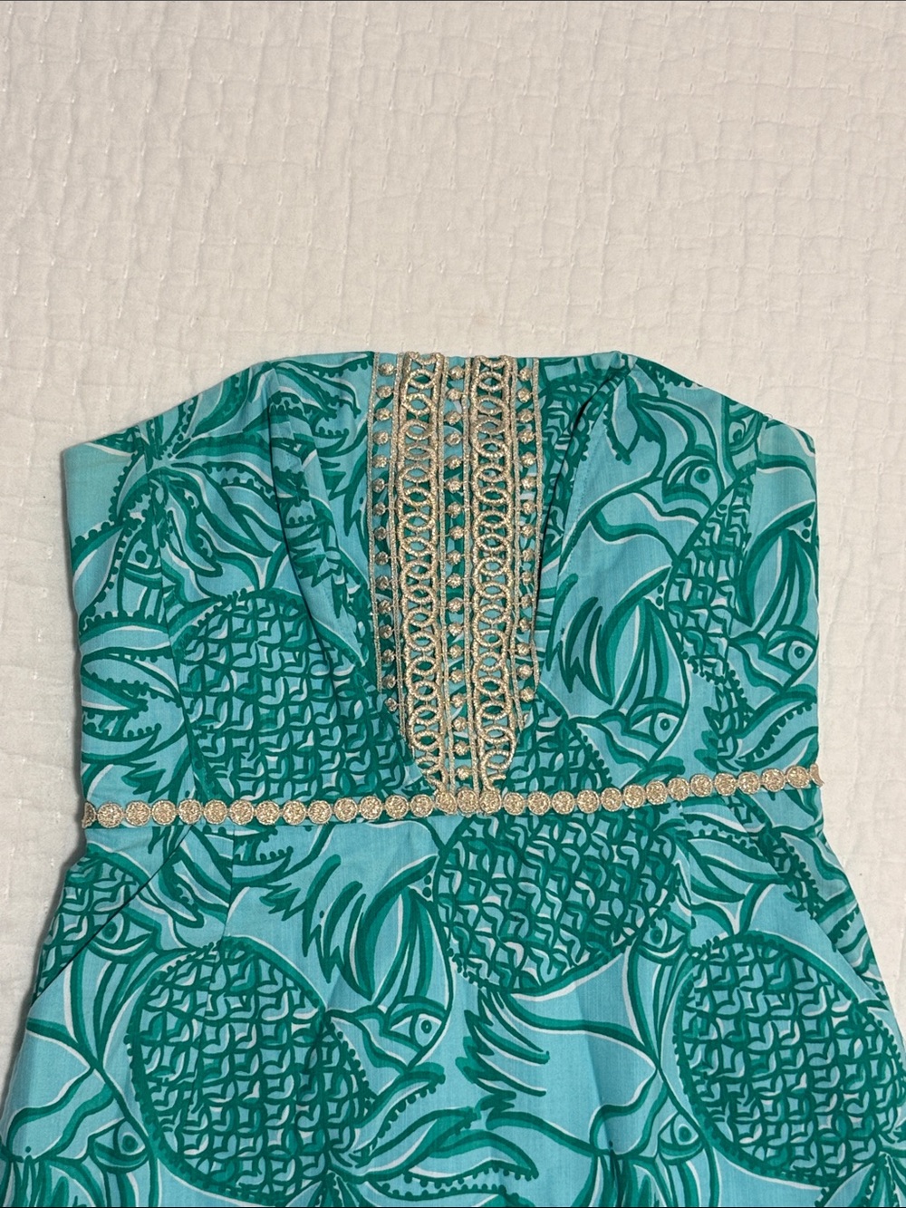 Lilly Pulitzer Toucan Tango strapless dress size 8 - Picture 4 of 8